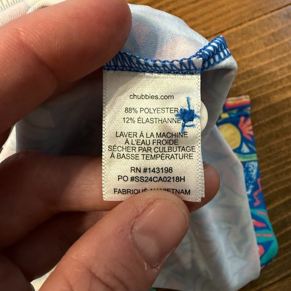 Chubbies Tropical Bunch Neon Banana Short Sleeve Performance Polo Shirt Small - Picture 5 of 7